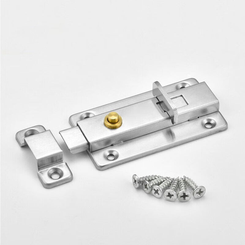 Bingyu Stainless Steel Anti-theft Lock Bolt, Automatic Spring Door Bolt, Automatic Rebound Model (4-inch) BH-657