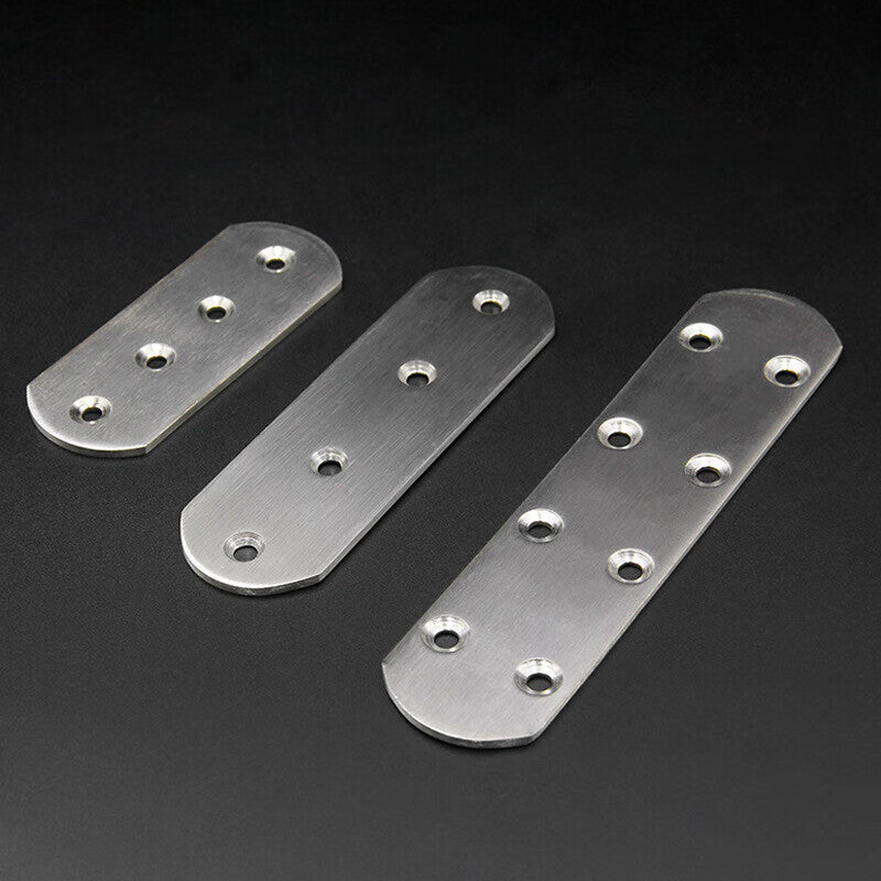 Deyu Crafts Stainless Steel Straight Strip Corner Bracket Flat Support Connector - Large Size 10 pieces/pack