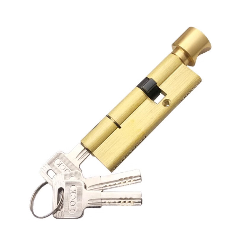 Deqi door lock handle, thermally broken aluminum lock, aluminum alloy door lock panel, 90 single-opening outward-opening lock cylinder (long side with screw head).