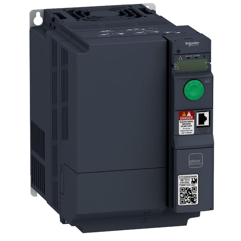 Schneider Electric three-phase inverter, compact appearance (book-type control board); ATV320 7.5kW 400V three-phase