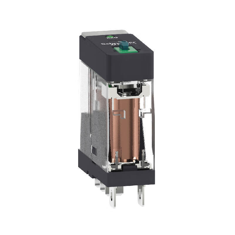 Schneider Electric interface relay, 1CO, 24VDC, with test rod and LED; RXG12BD