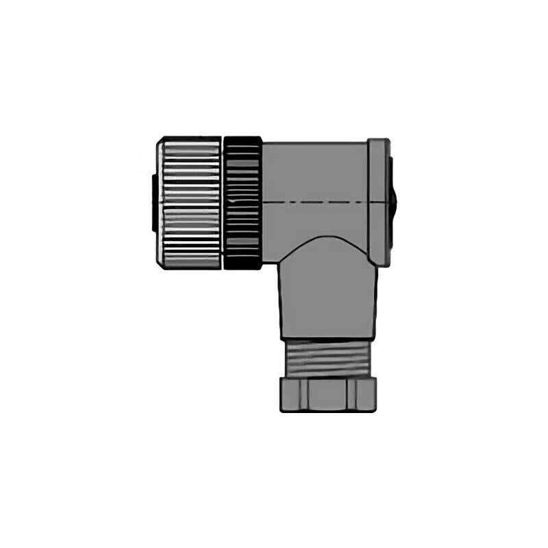 TURCK field wireable female connector, angled; B8241-0