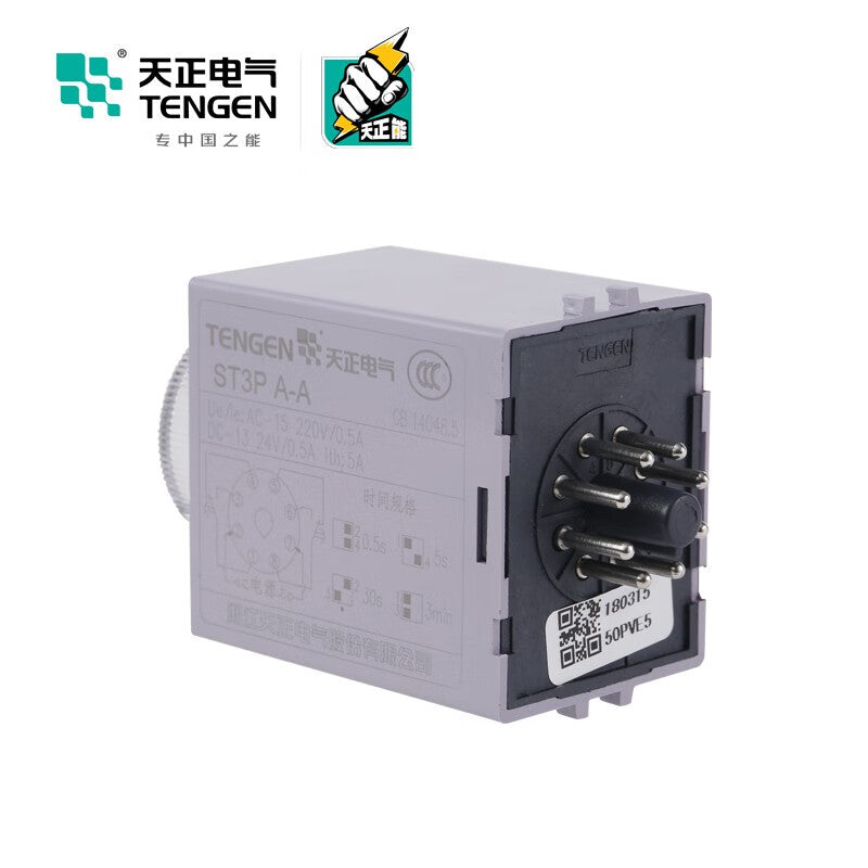 Tianzheng Electric TENGEN ST3PA-D AC220V rail-mounted time relay 03040160036