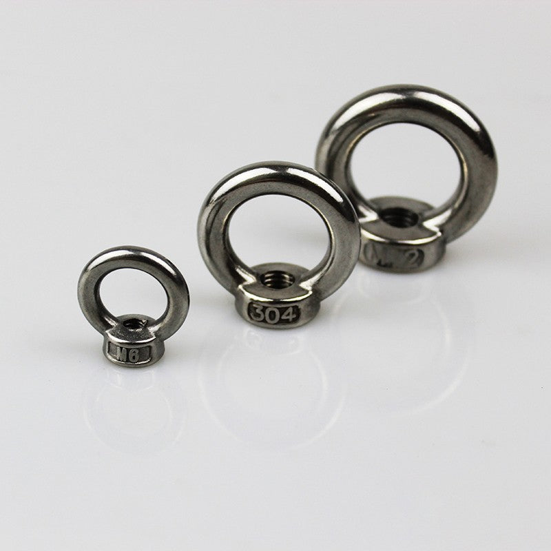 Runhong Tools 304 Stainless Steel Nuts and Bolts, Ring Lifting Eye Nuts, Customizable M10, One Piece