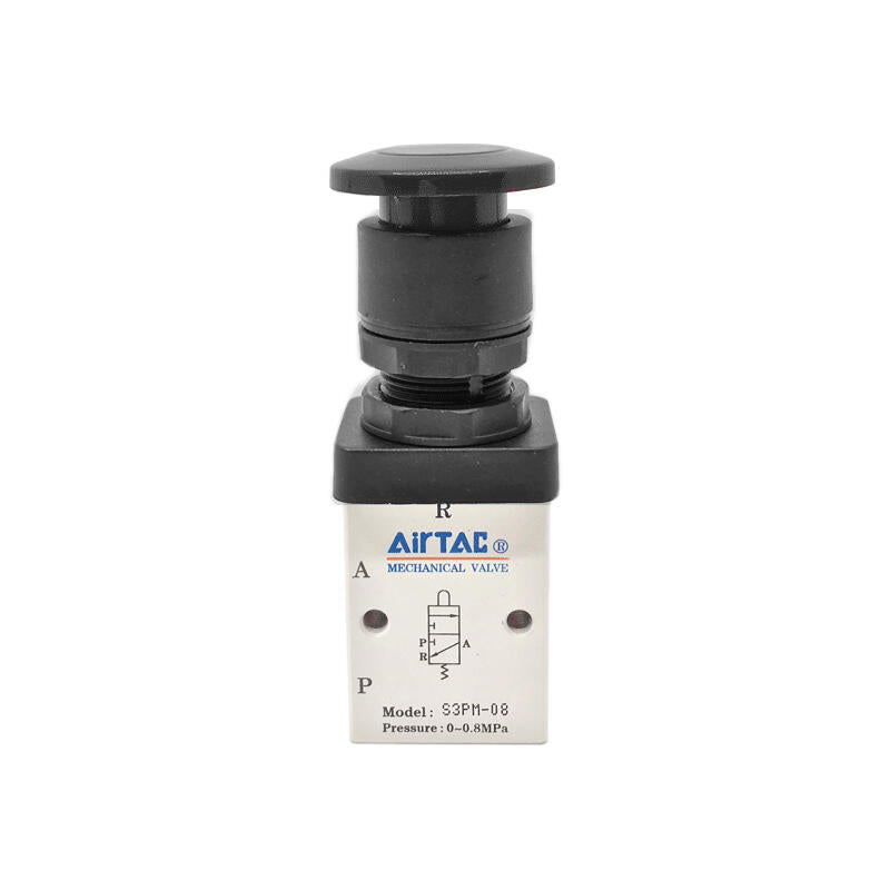 AirTAC Mushroom Head Button Manual Valve (1/4); S3PM08B