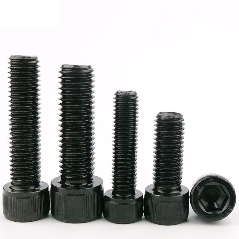 Yixuan Tools 12.9 grade metric cup head hex socket head cap screws, blackened (quenched), high strength bolts, extended screws M10*150 (half thread), 10 pieces