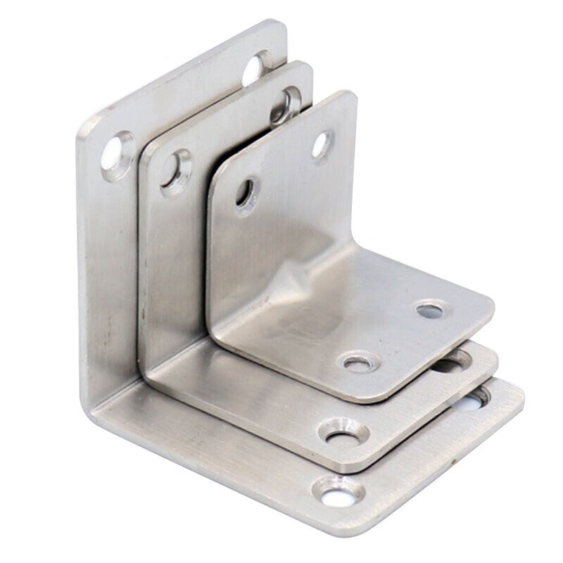 Deyu Utilities Stainless Steel Thickened Right Angle Bracket, 90-degree L-shaped Angle Bracket Connector, Angle Iron Support Shelf Support, 6 Holes, 40*40*2mm Thick (1 piece), with Screws