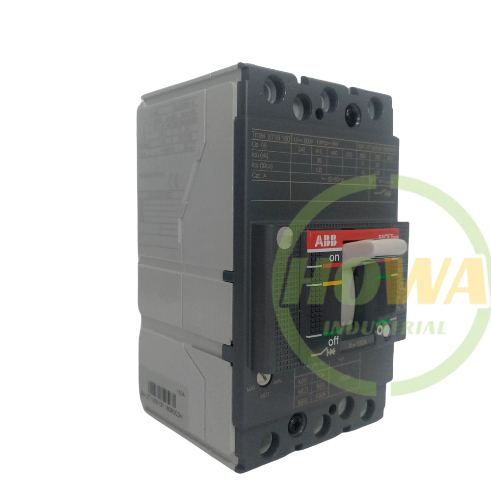 1/piece ABB 100A Molded Case Circuit Breaker XT1N160 TMD100/1000 FF 3P