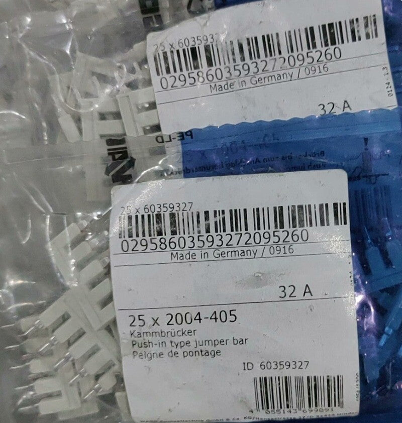 25pcs WAGO Wiring Terminal Accessories Jumper 2004-405