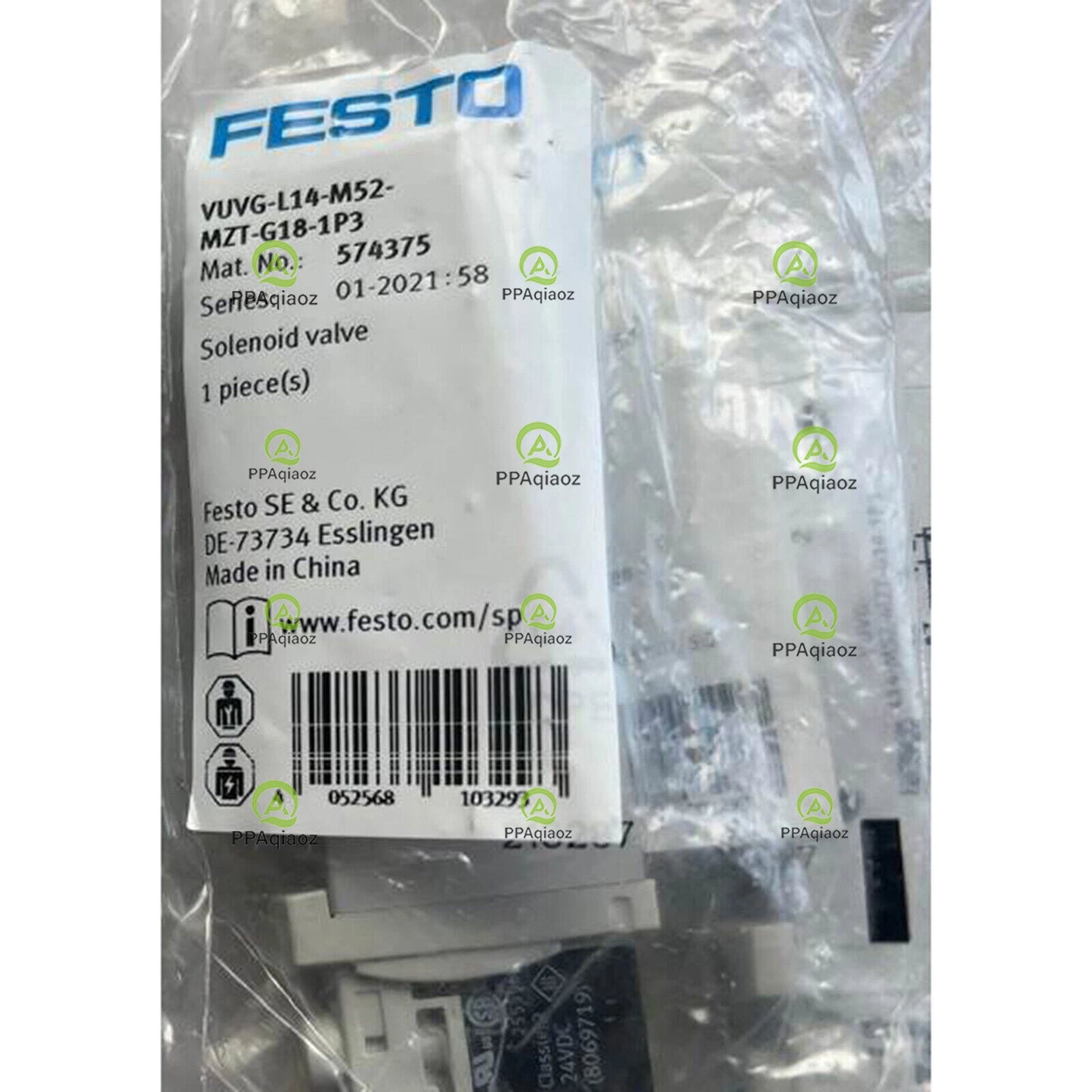 FESTO VUVG-L14-M52-MZT-G18-1P3 573371 1PC Solenoid Valve Free Shipping