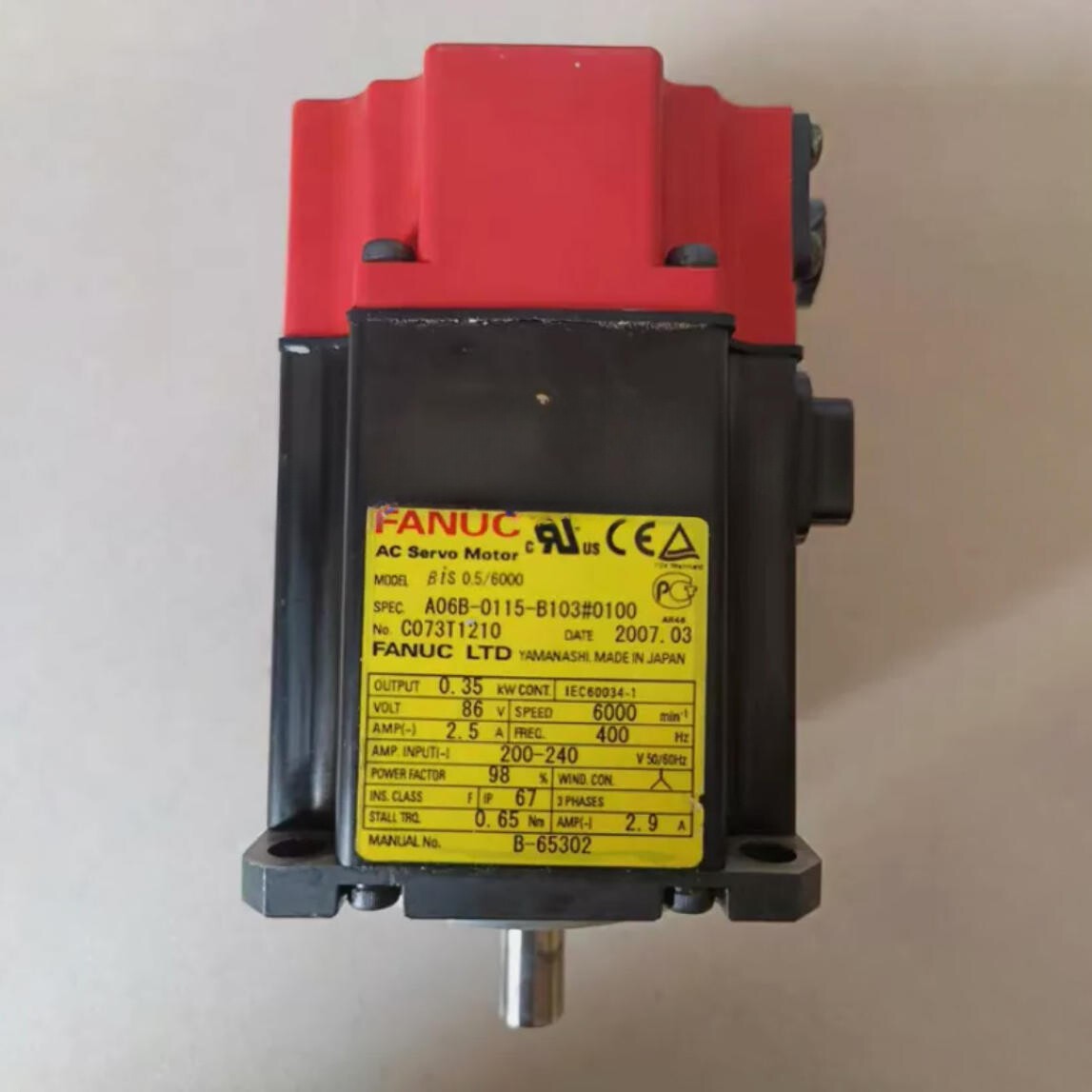 1PCS FANUC SERVO MOTOR A06B-0115-B103#0100 Tested in Good Condition