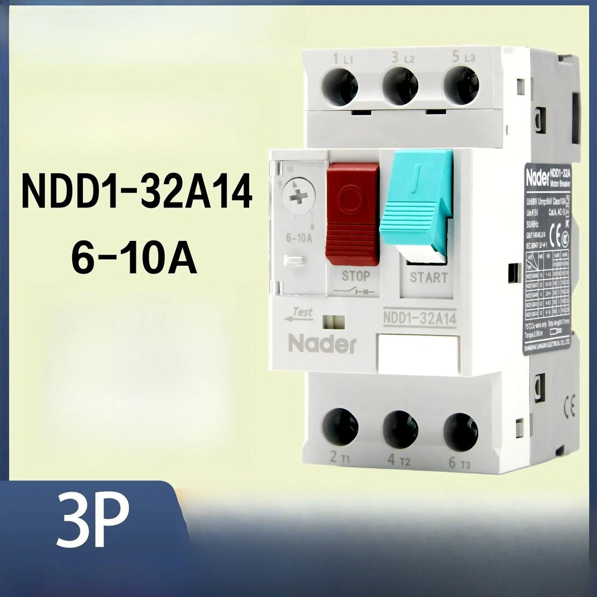 1PCS FIT FOR Nader motor protection circuit breaker switch NDD1-32A14 6-10A