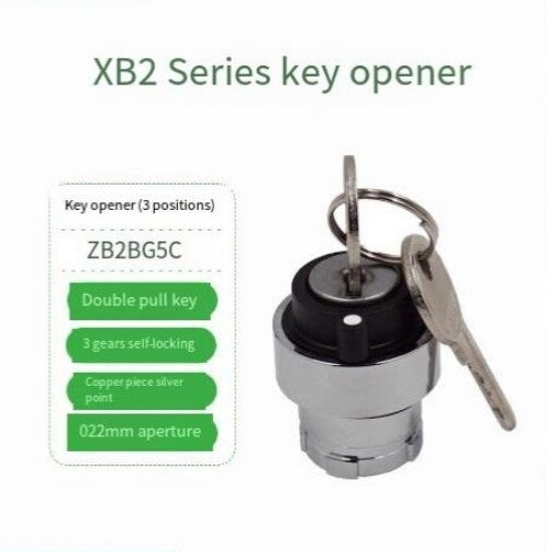 2PCS 3-gear Self-locking Key Knob Switch Button Head ZB2BG5C ZB2-BG5C