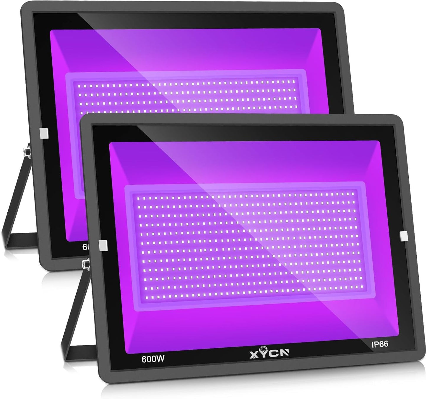 2-Pack 600W LED Black Lights, 395-410nm IP66 Waterproof for Glow & Stage