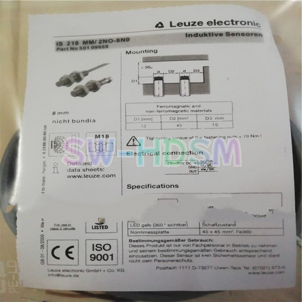 1PCS for Leuze IS 218MM/2NO-8N0 Proximity Switch Freight Free