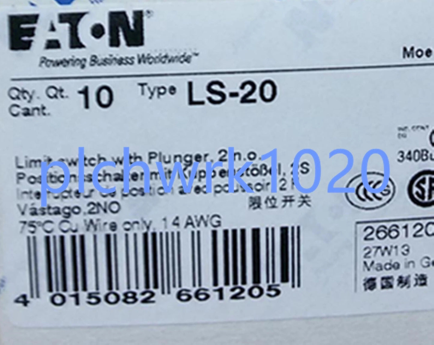 1 PCS EATON travel switch LS-20 #P