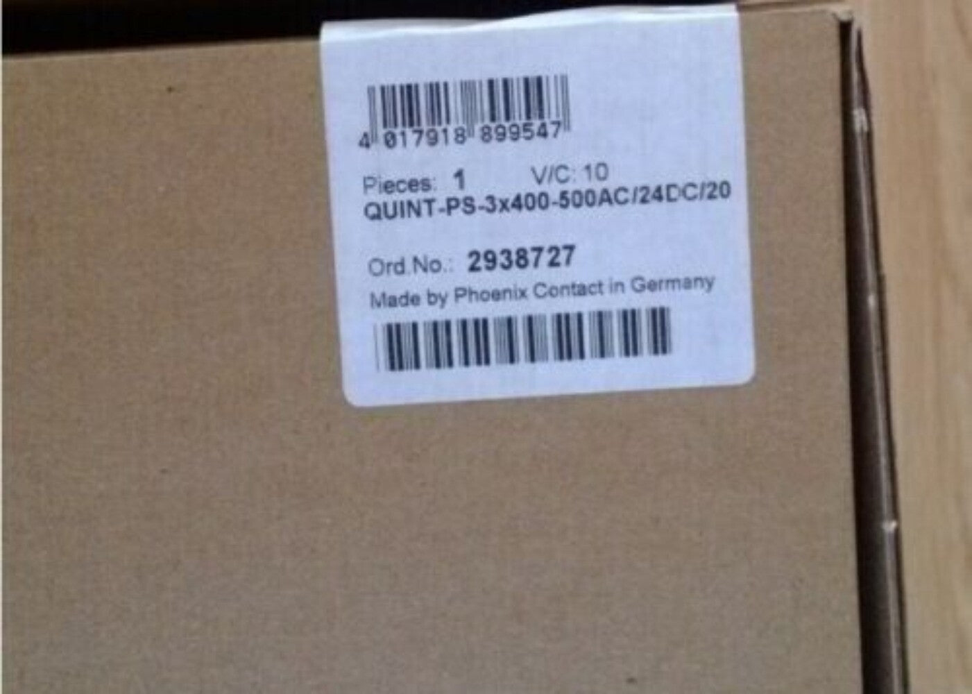 1PC PHOENIX CONTACT 2938727 Power supply unit - QUINT-PS-3X400-500AC/24DC/20