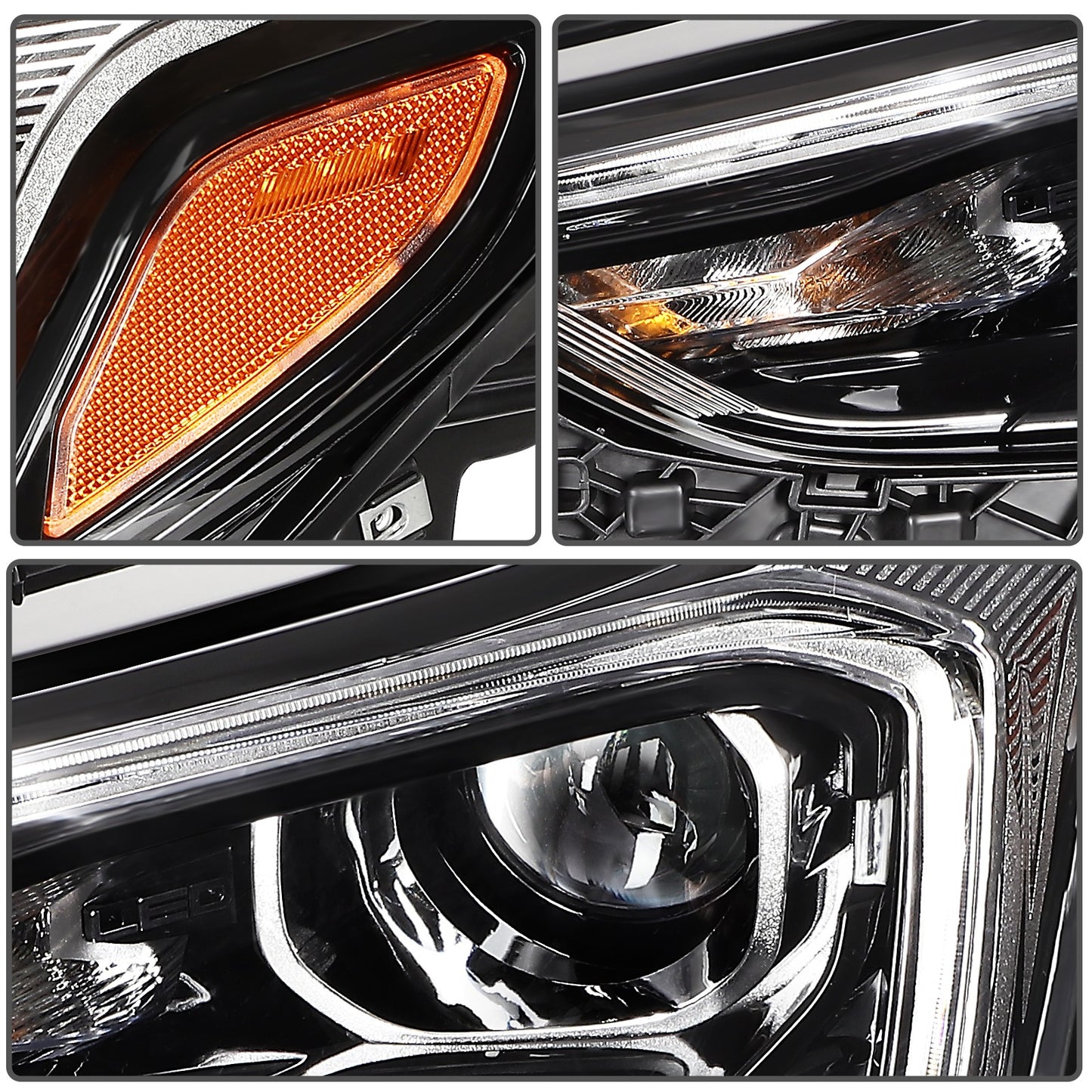 For 2018-2021 GMC Terrain Headlight Black Left Side Replace Headlight Assembly