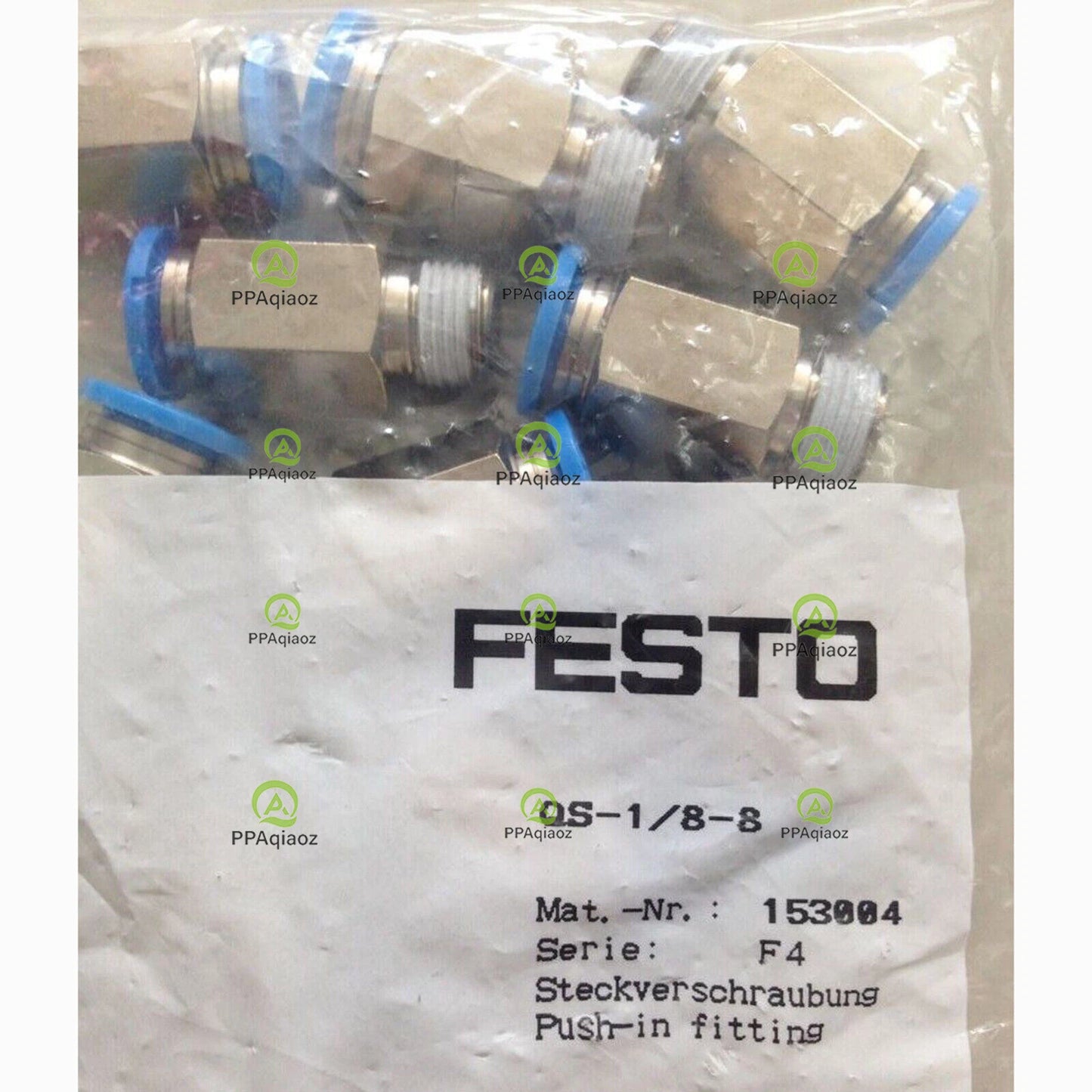 10PC FESTO QS-1/8-8 153004 Fittings Free Shipping QS188