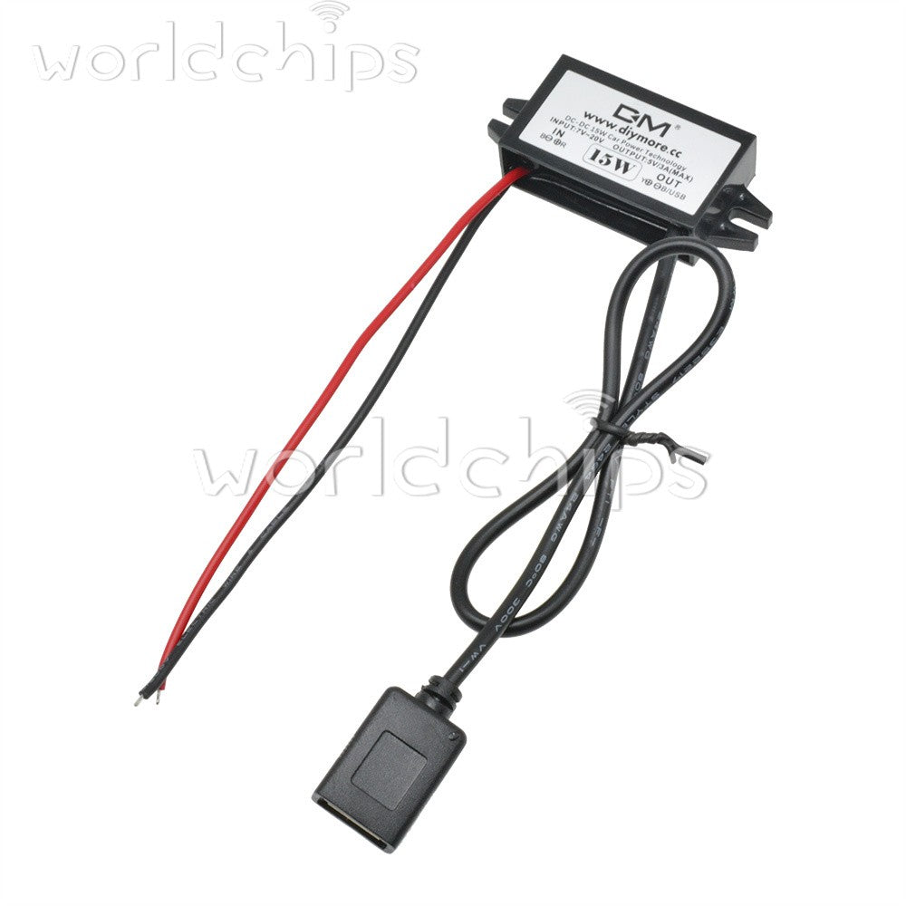 10x DIYMORE 3A DC12V to 15W 5V Step Down USB Converter Regulator for Car Charger