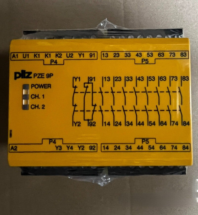 1pcs PILZ PZE 9P 24VACDC 8n/o 1n/c Safety Relay Module 777140