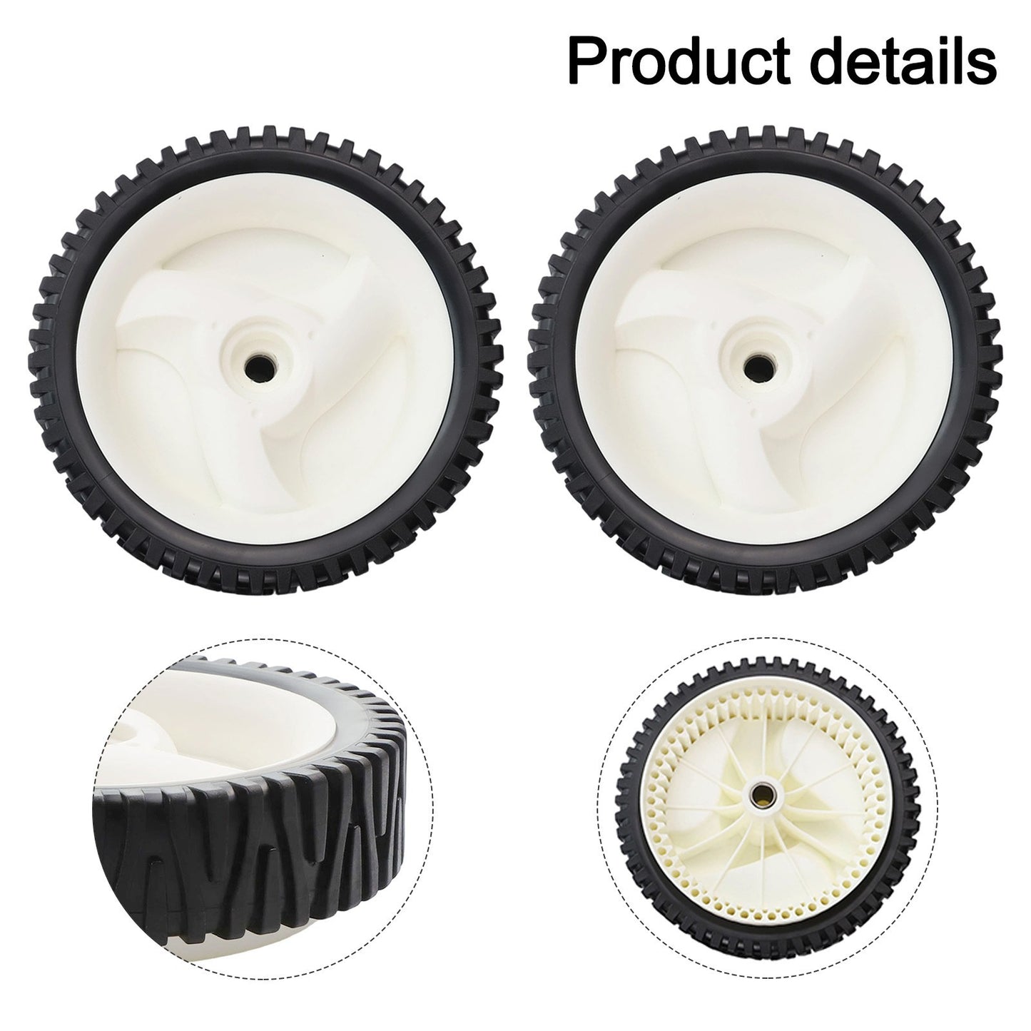 8 Inch Lawn Mower Wheel Set for Improved Stability and Performance in Lawn Care