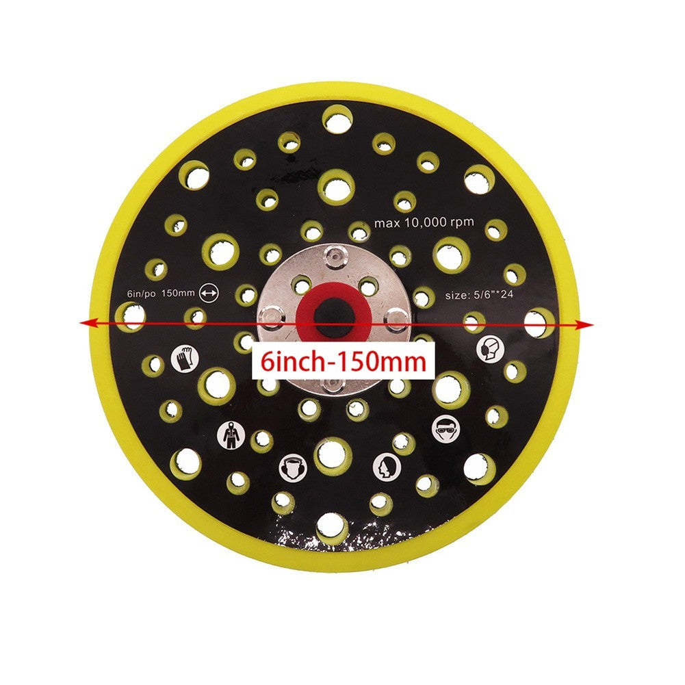 1*6 Inch 52 Holes Sander Backing Pad Hook&Loop Dust Sanding Disc