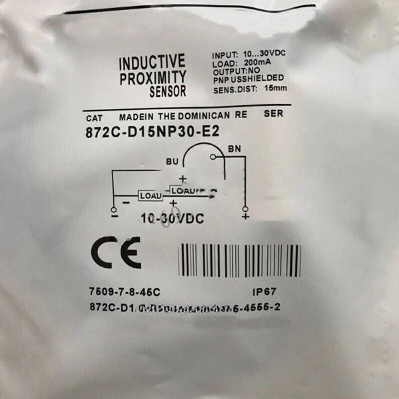 1PCS 872C-D15NP30-E2 Inductive Proximity Switch Sensor #P