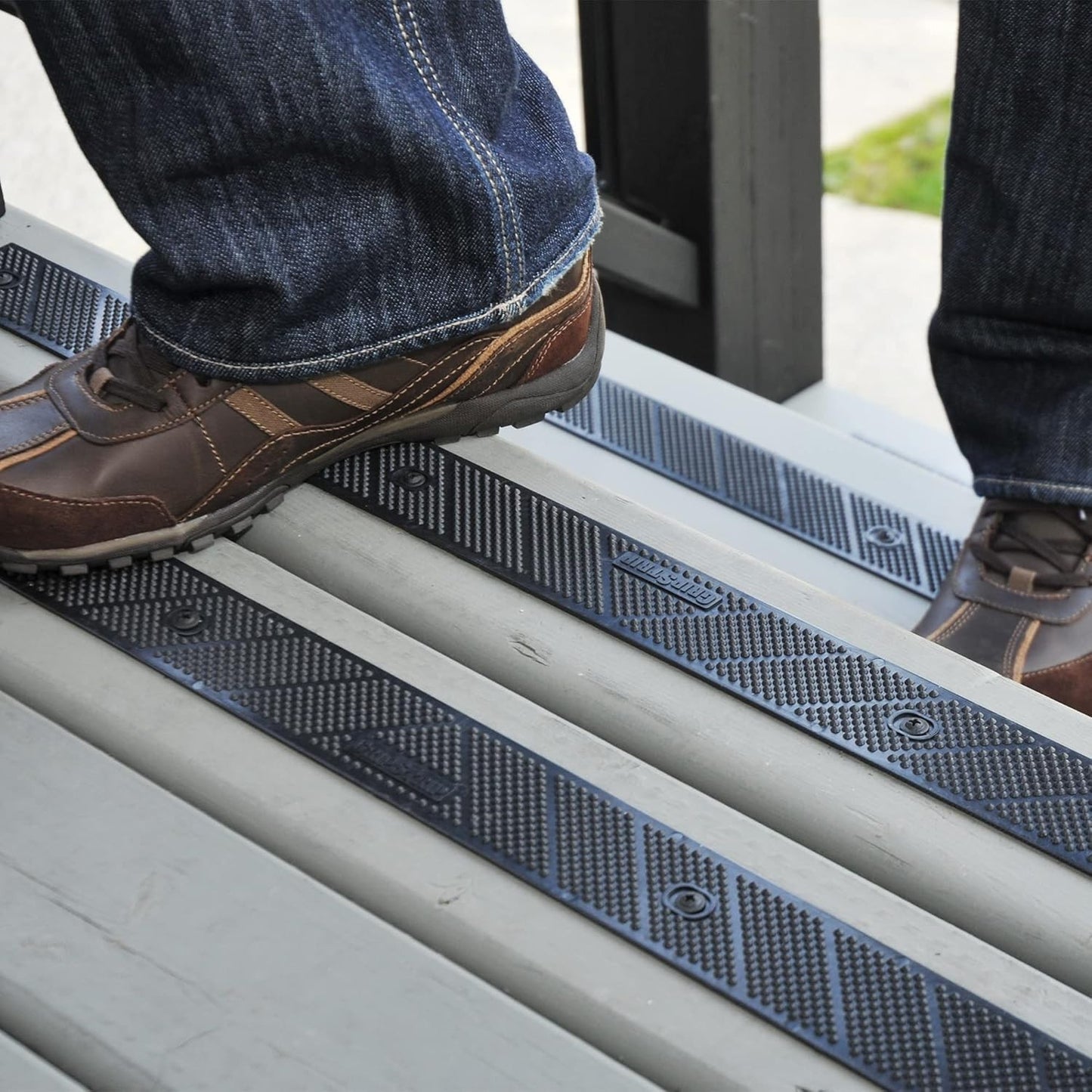 Anti-Slip Treads, 8-Pack, 32"x2", Black, Outdoor Safety Strips