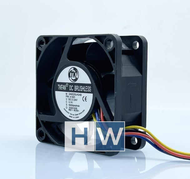1PC TKFAN DA6025LH24B DC24V 0.1A 5000rpm 6cm 4-wire PWM 2-wire Cooling Fan