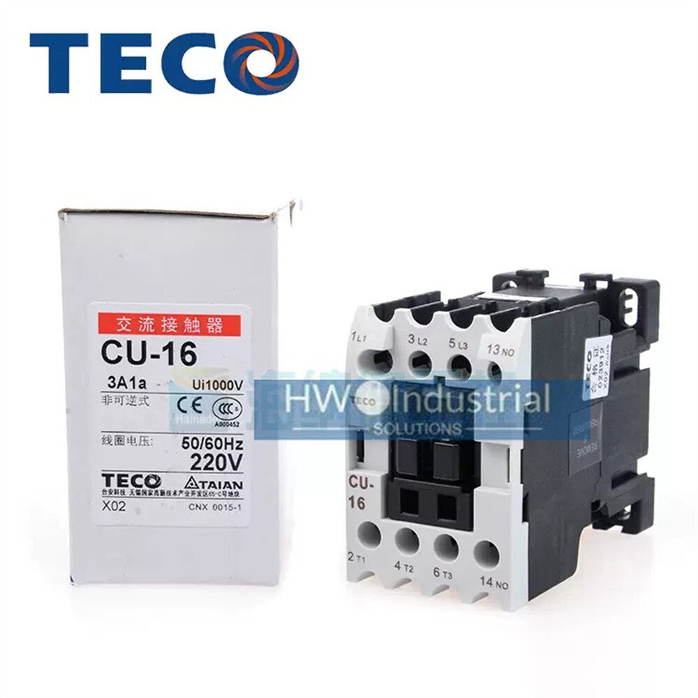 1/piece TECO AC contactor CU-16 CU16 Coil Voltage AC220V Can Replace CN-16