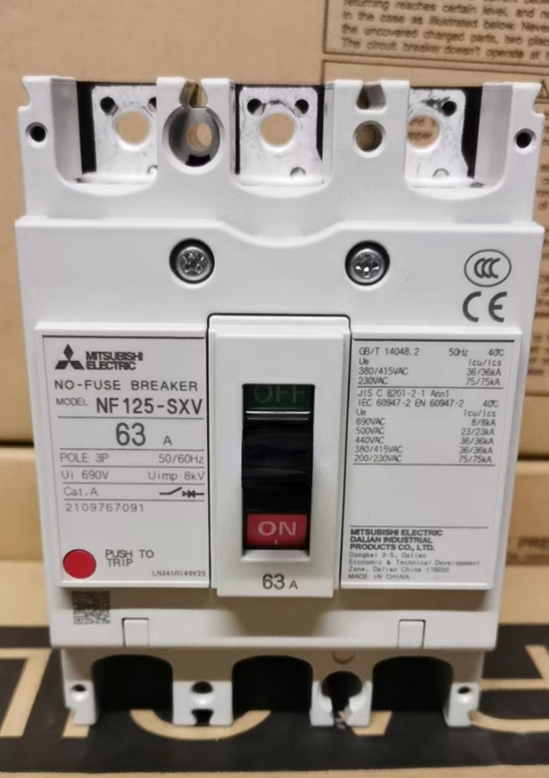 1pcs Mitsubishi Circuit Breaker NF125-SXV 3P 63A 1110010590