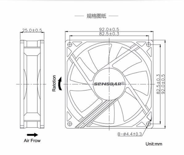 1PC XINRUILIAN SCIENCE RDM9025S BGF 12V 0.25A 2-wires cooling fan 9025