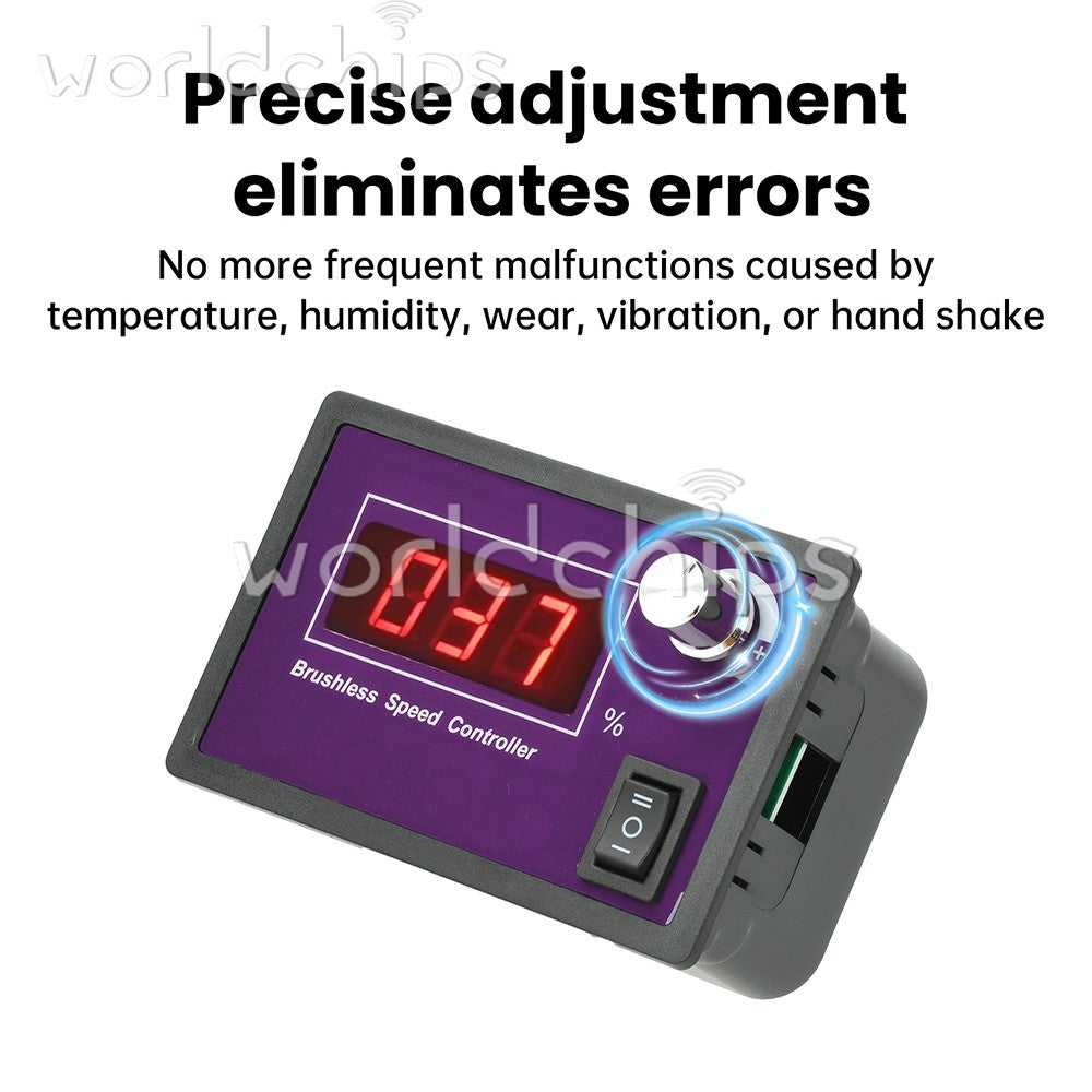 10-55V15A Brushless DC Speed Controller 3-Phase Motor Controller Forward/Reverse