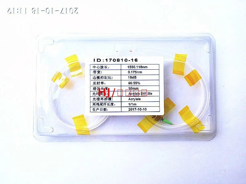 QTY:1pcs 1550nm Fiber grating FBG fiber length 1 meter, grid length 10mm FC/APC