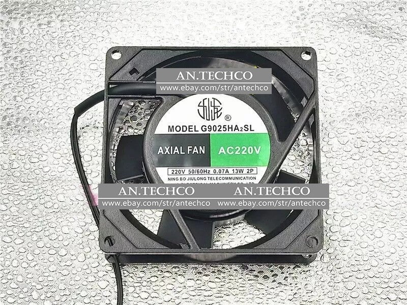 1PCS JIU LONG Fan G9025HA2SL AC220V 9025 9CM 2 WIRE Aluminum frame fan