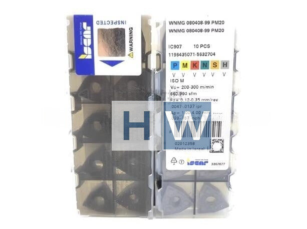 Box/10PCS Iscar Triangular CNC Blade WNMG080408-99 PM20