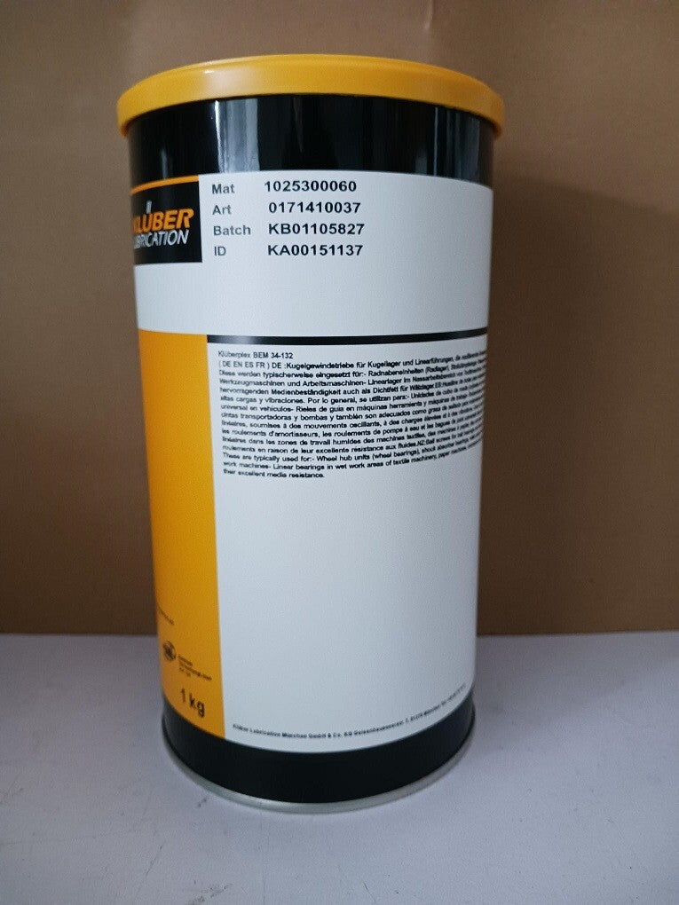 KLUBER Lubrication Kluberplex BEM 34-132 1Kg (2.2 LB) free ship