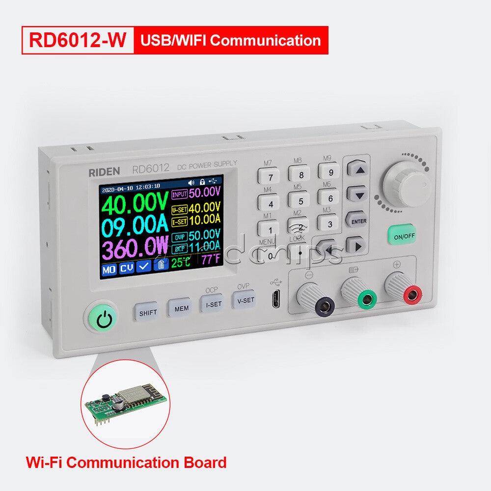 RD6012 60V Digital Control DC Adjustable Voltage USB WiFi Step-down Power Supply