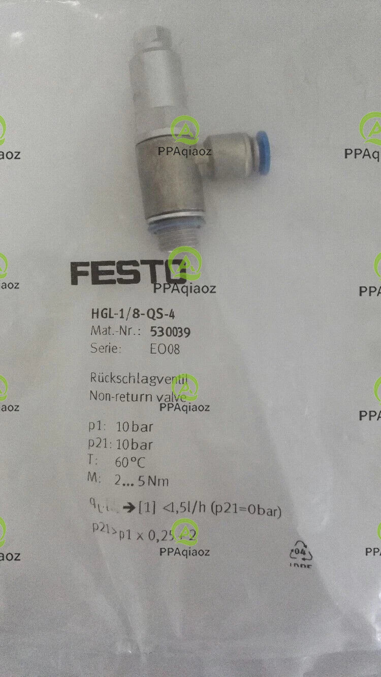 1PCS FESTO HGL-1/8-QS-4 530039 Check Valve Free Shipping