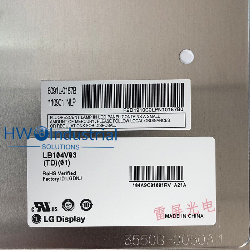 LG 10.4-inch LB104V03-TD01 LB104V03(TD)(01) Industrial LCD Display Screen
