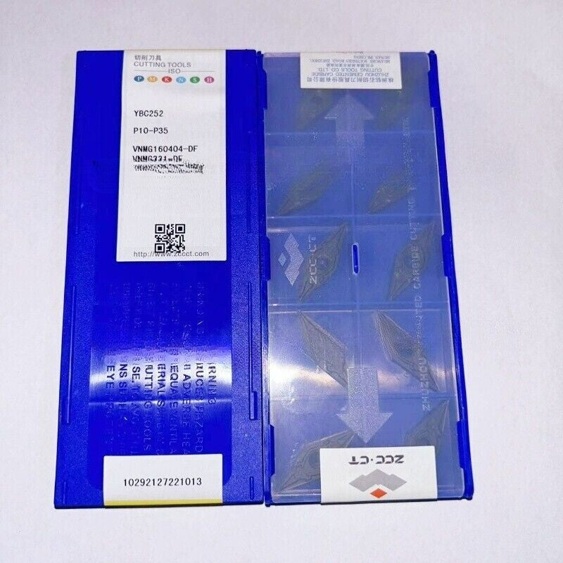 10Pcs ZCC.CT VNMG160404-DF YBC252 VNMG331-DF YBC252 CNC Carbide inserts