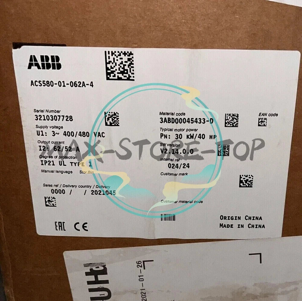 1PC ABB ACS580-01-062A-4 Inverter ACS58001062A4 ping