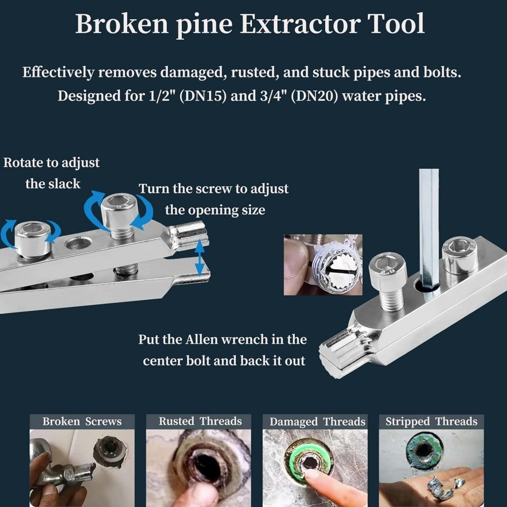 Pipe Threading Repair Tool Kit with Extraction Function for Various Pipe Types