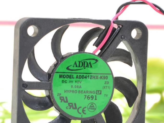 1Pc ADDA AD0405MX-K90 AD0412LX-K90 AD0412HX-K90 2-wire ultra-thin fan 4CM