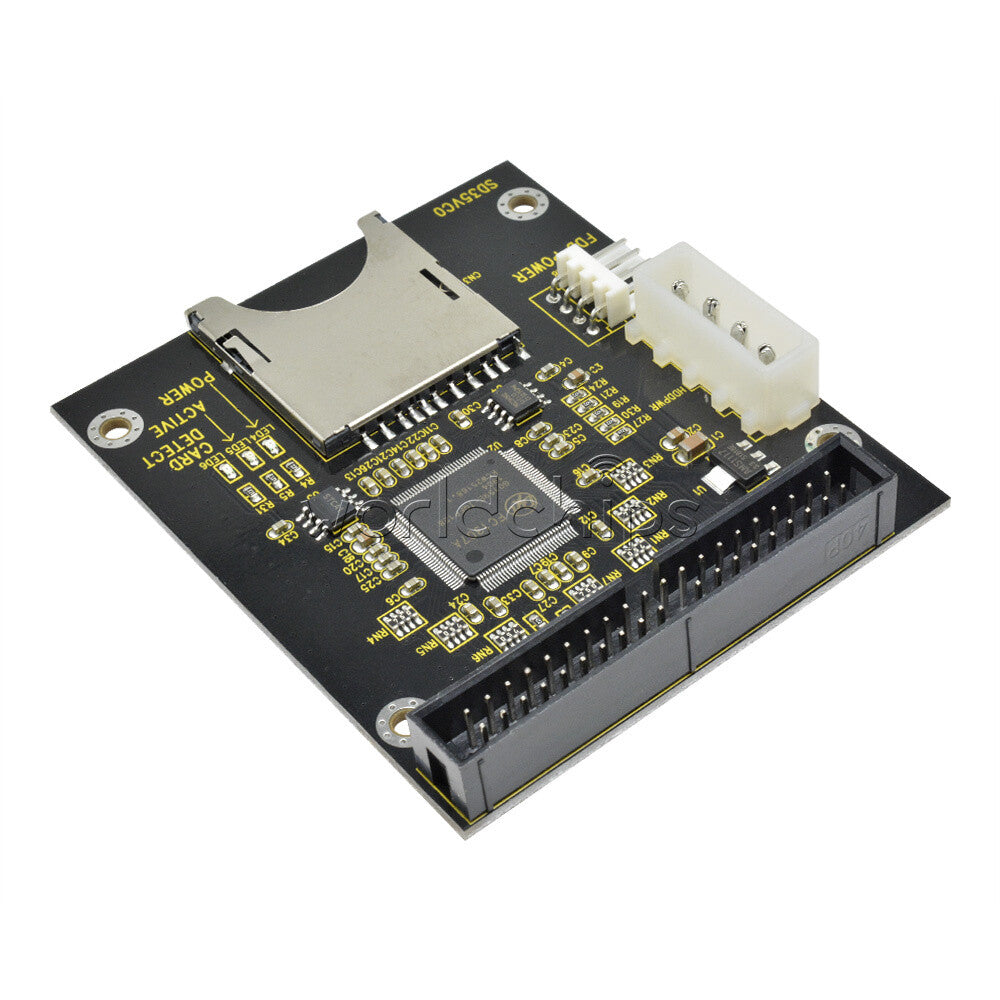 SD To 3.5" Memory 40Pin Male IDE Hard Disk Drive HDD Card Adapter Converter