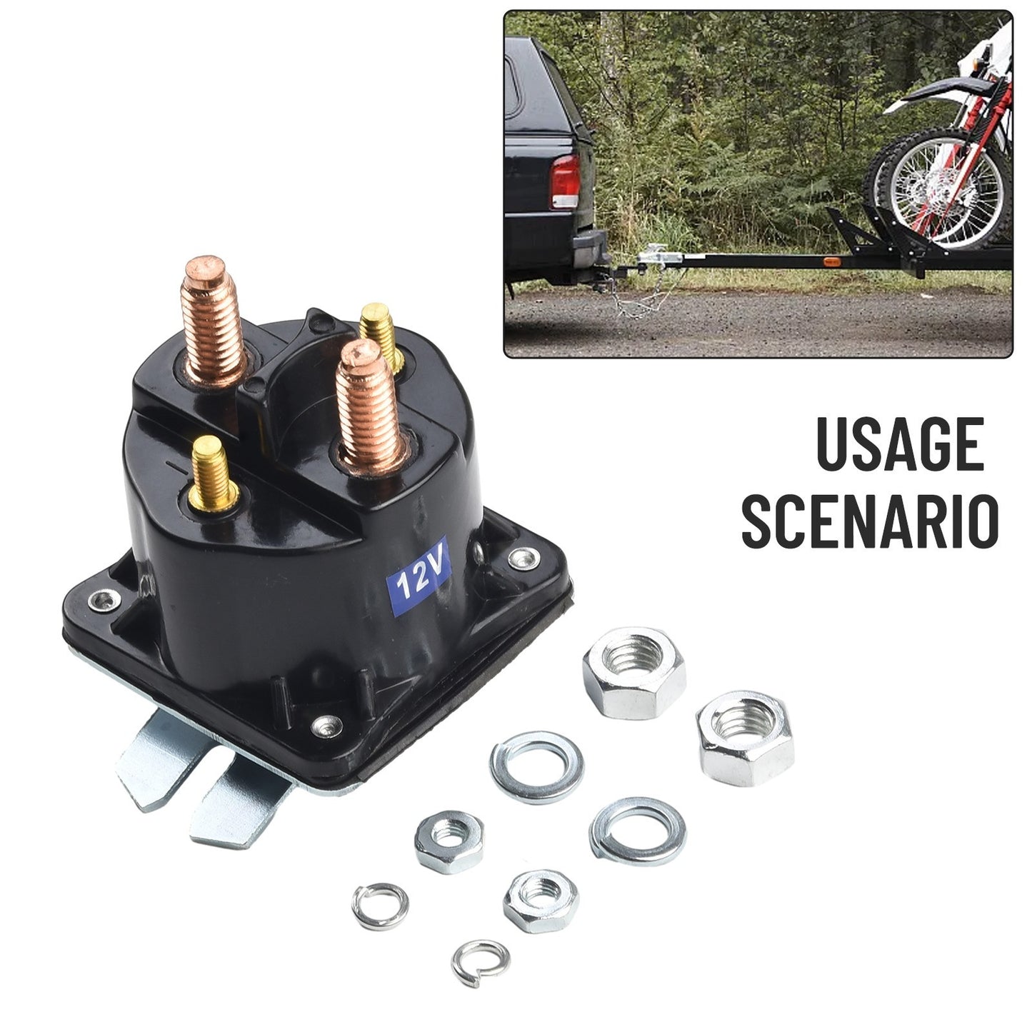 Reliable 12V4 Terminal Solenoid Valve Relay Switch for Hydraulic Pump Motor