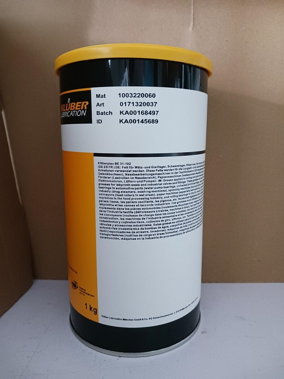 KLUBER Kluberplex BE 31-102 1Kg ( 2.2 LB) free ship