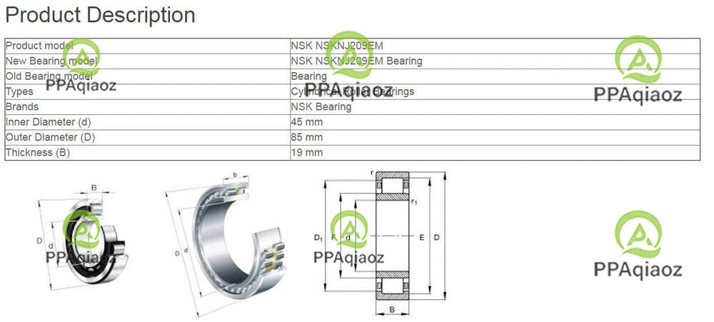 1PC NSK NJ 209 EM Cylindrical Roller Bearings 45x85x19mm #P