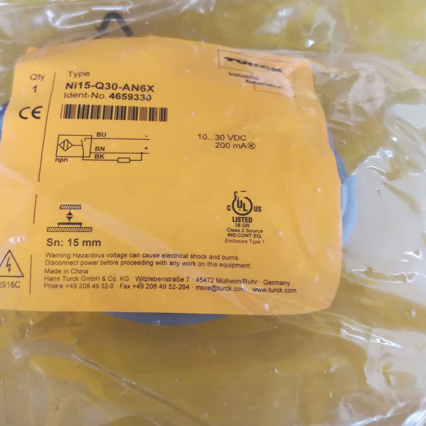 TURCK Ni15-Q30-AN6X Ni15-Q30-AP6X Ni15-Q30-RN6X Ni15-Q30-RP6X Sensor Switch